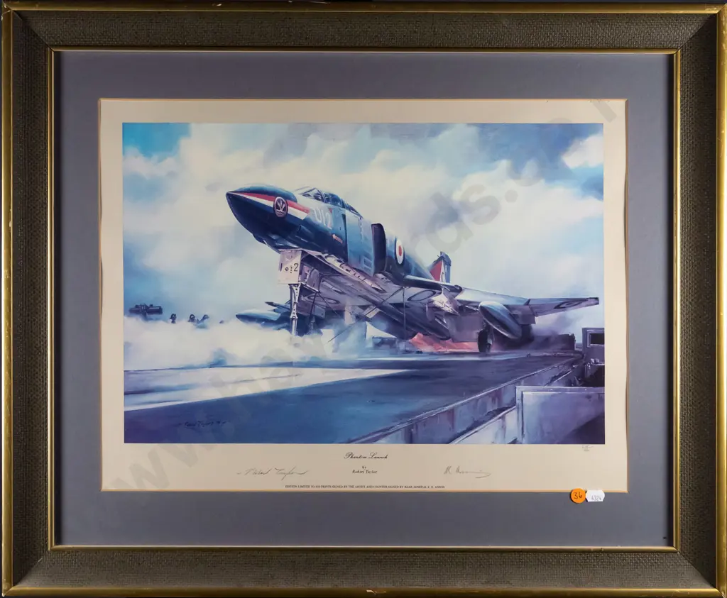 signed Robert Taylor limited edition print 658/850 - Phantom Launch H-310 W-450 Image 1++