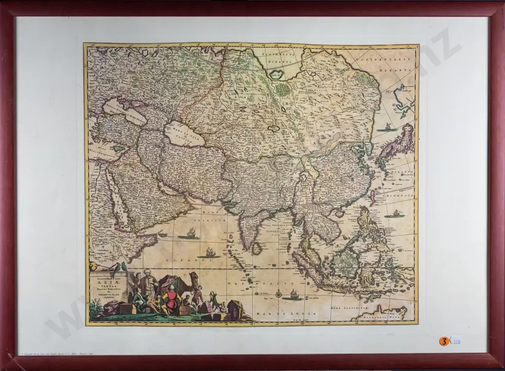 framed reproduction print - Asia H-410 W-490 Image 1++