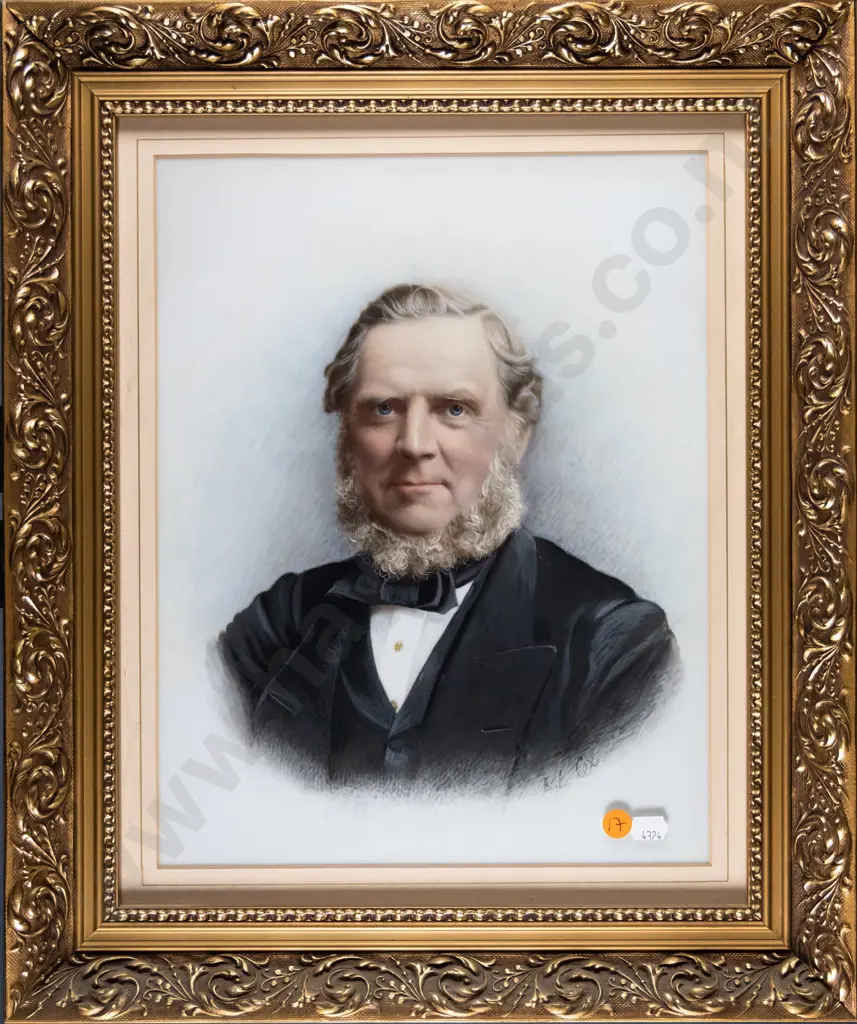 gilt framed hand coloured photograph - portrait H-330 W-250 Image 1++
