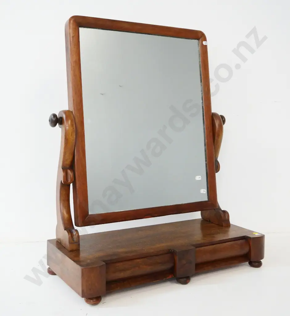 tilting dressing table mirror with 2 jewellery drawers, slight damage to veneer  H-680 W-560 D-250 Image 1++