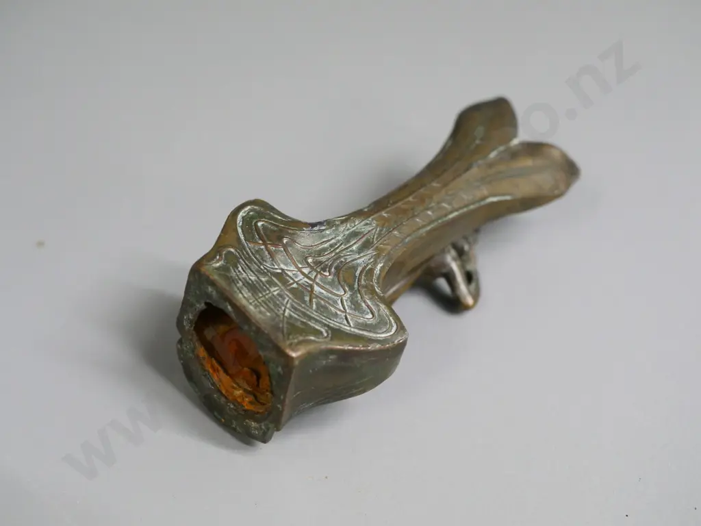 art nouveau style cast metal figurine in vase shape - open bottom H-140 Image 1++