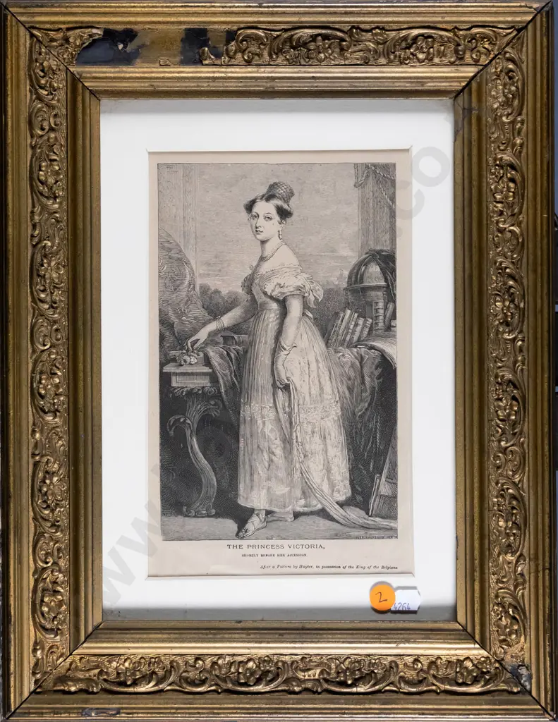 framed print - The Princess Victoria (damage to frame) H-220 W-130 Image 1++