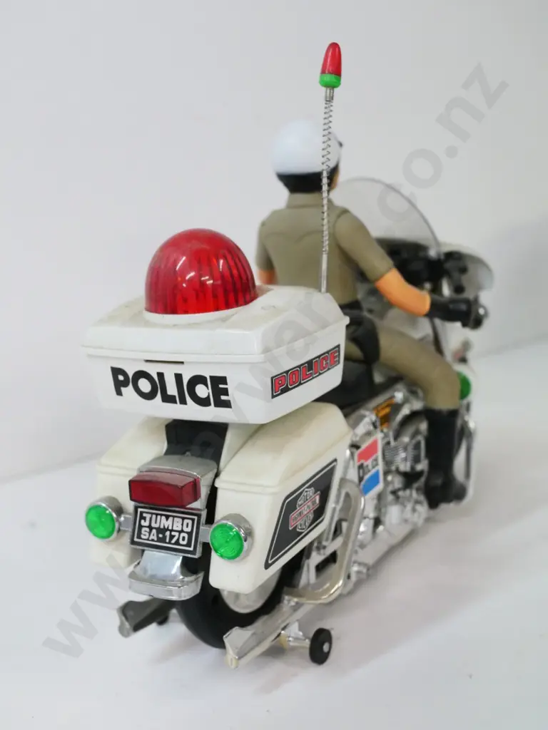 retro battery-powered Highway Patrol motorcycle and rider - made in Taiwan H-300 L-380 (untested, no returns) Image 1++