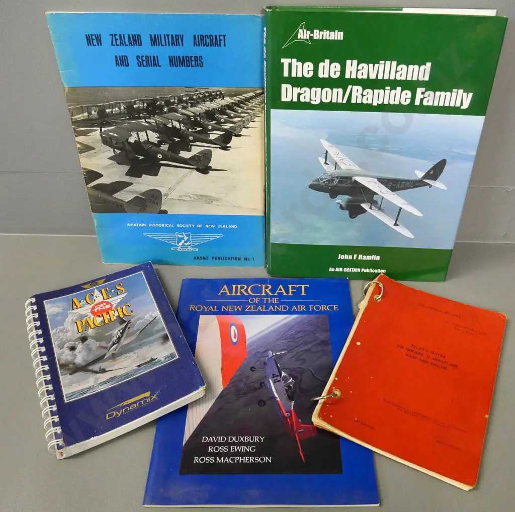 5 aviation books, some vintage - Aces of the Pacific, NZ military aircraft, etc. Image 1++