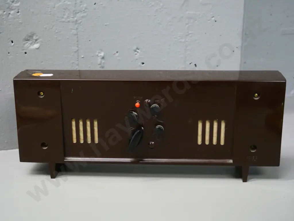 mid-century Rhythm plastic-cased table / alarm clock H-150 W-360 D-70 Image 1++