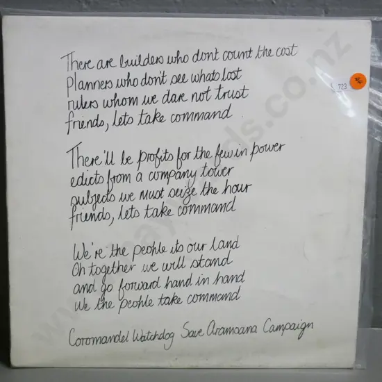 LP record - Coromandel Watchdog / Save Aramoana Campaign