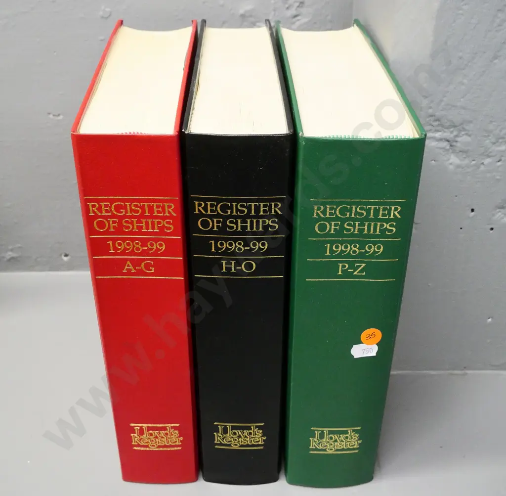 3 volume set - Lloyd's Register of Ships - 1998/99 Image 1++