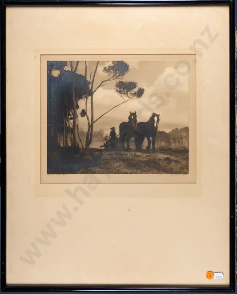 framed George Chance photograph - "Labourers of the Field" (slight silvering) H-195 W-245 Image 1++