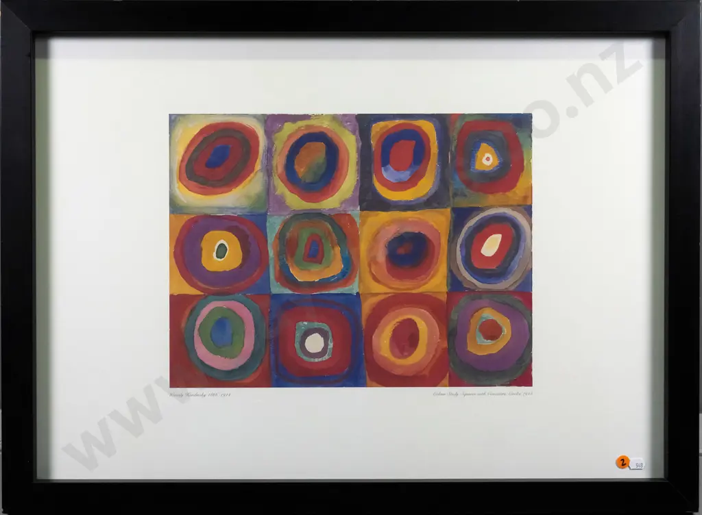 framed Wassily Kandinsky print - Colour Study 1913 H-490 W-680 Image 1++