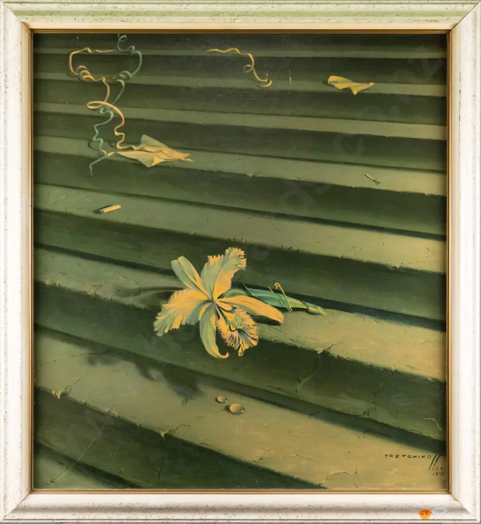 framed Tretchikoff print - "The Lost Orchid" H-530 W-480 Image 1++