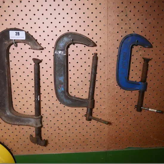 3 G-clamps