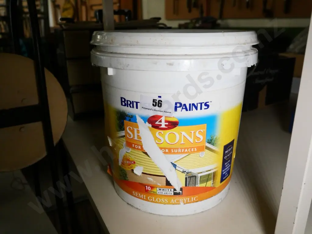 part 10l pail of white semi-gloss acrylic Image 1++