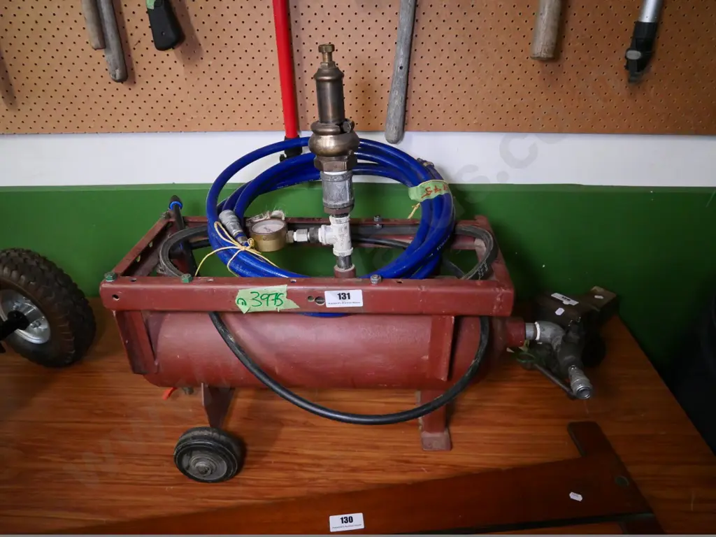 vintage gas bottle on casters Image 1++