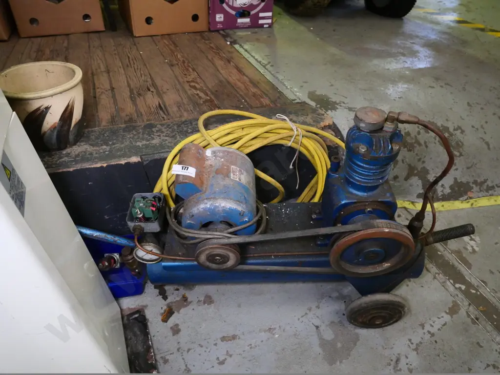 vintage air compressor and hose AF Image 1++