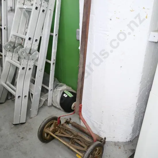 vintage push mower, no catcher