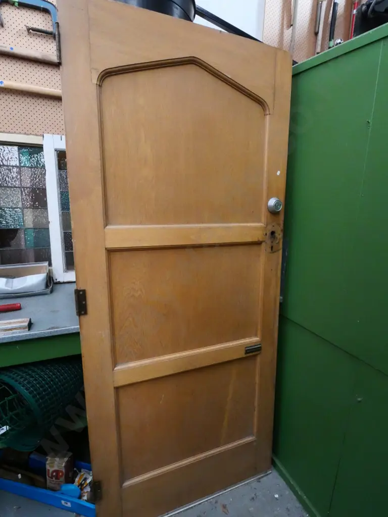 wooden 3-panel exterior door H-1980 W-860 Image 1++