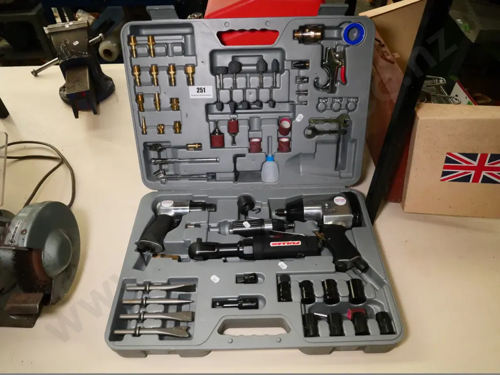 cased Fuller air powered tool set Image 1++