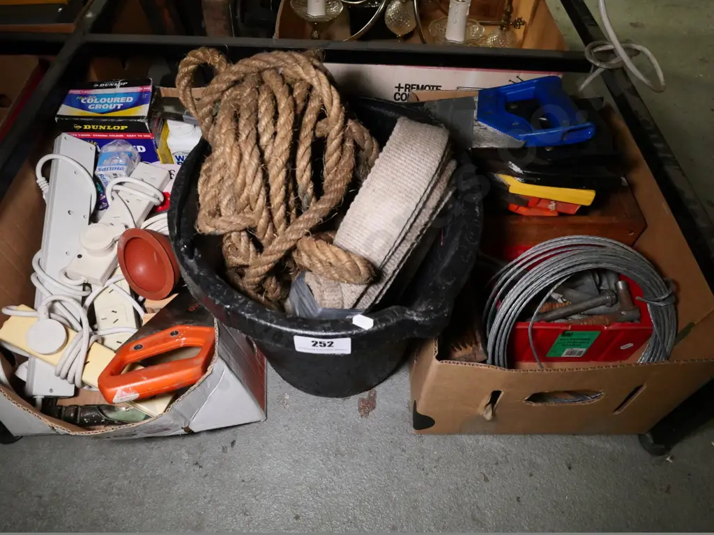bay of allsorts: bucket, rope, hand-saws, multi-boards etc. Image 1++