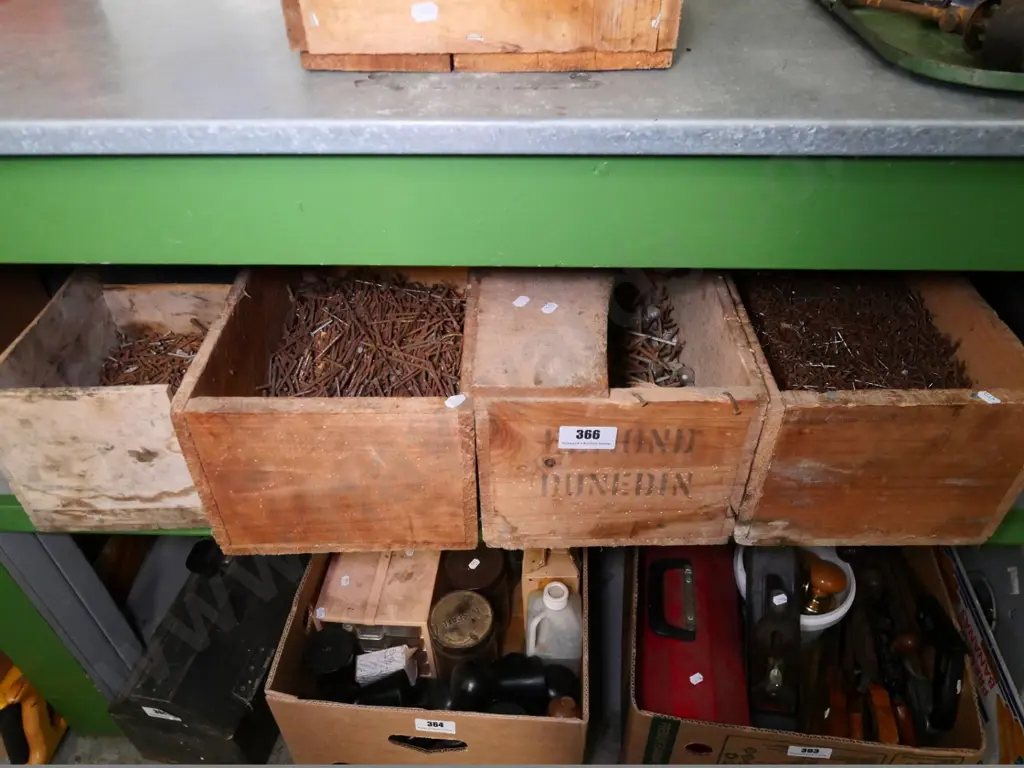 4 wooden crates of nails Image 1++