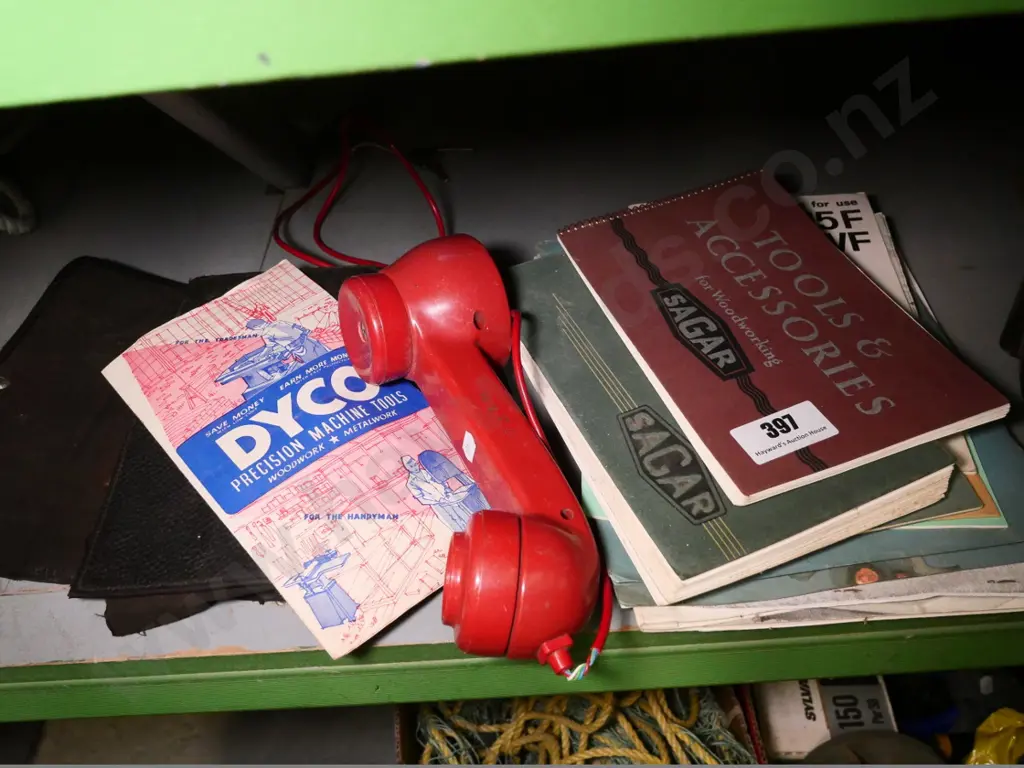 workshop manuals, linesman's phone, leather cased tap and die set Image 1++