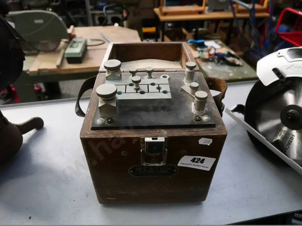 vintage Weston wood-cased current transformer Image 1++