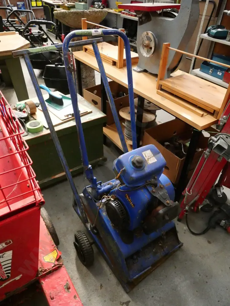 restorer's plate compactor on trolley as-is Image 1++