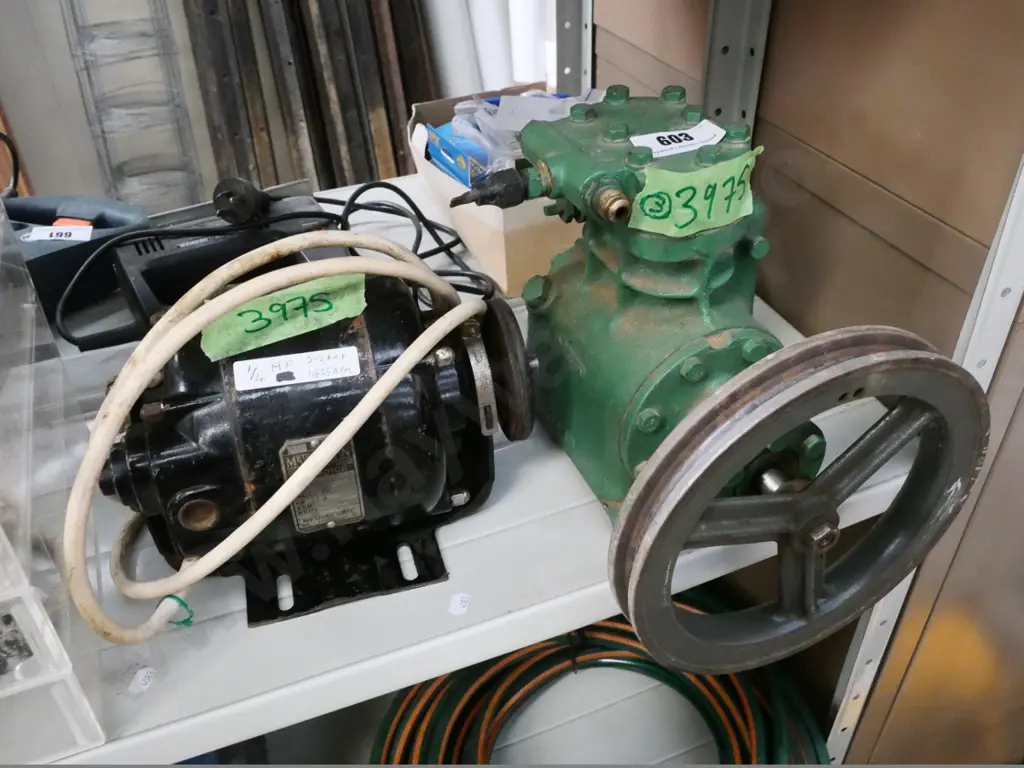 electric motor and a vintage pump Image 1++