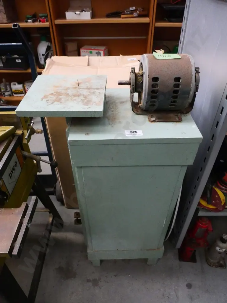 home-made sanding or grinding station with electric motor Image 1++