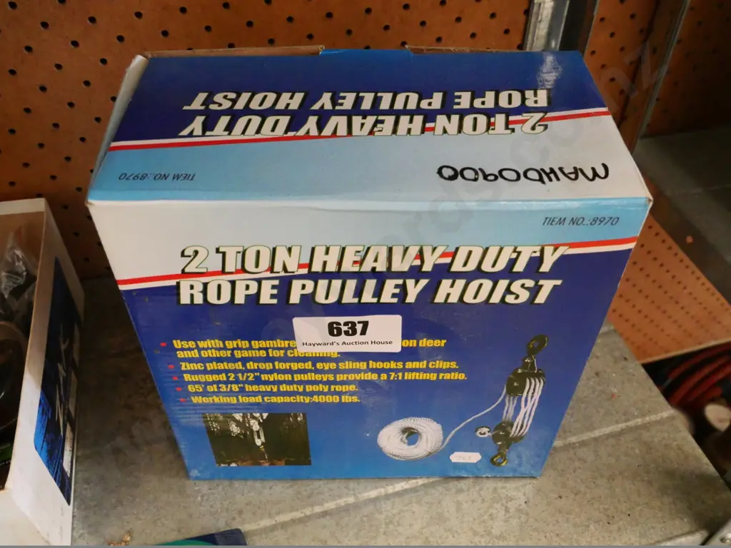 as-new rope pulley hoist Image 1++