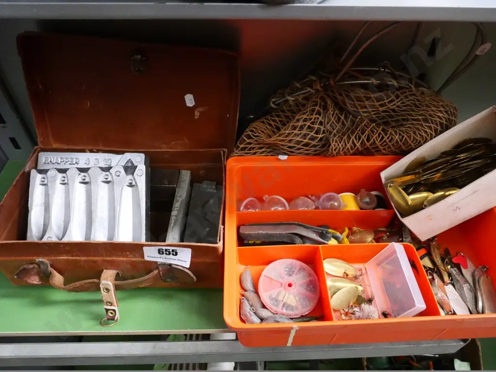 catch bag, fishing lures, sinker molds, etc. Image 1++