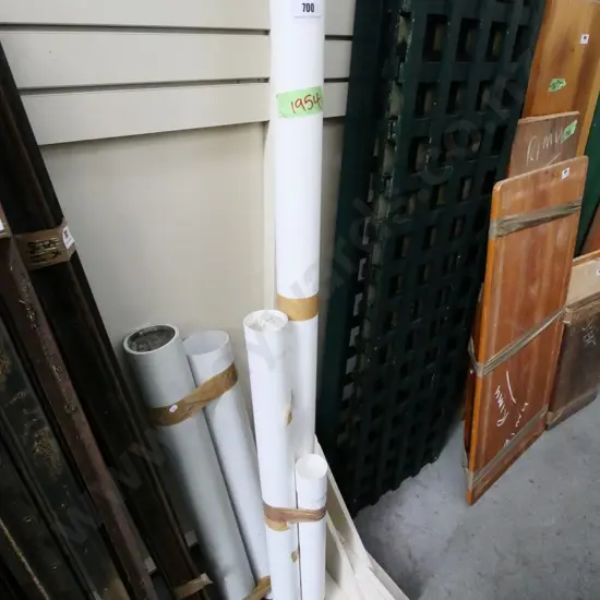 lengths of PVC pipe