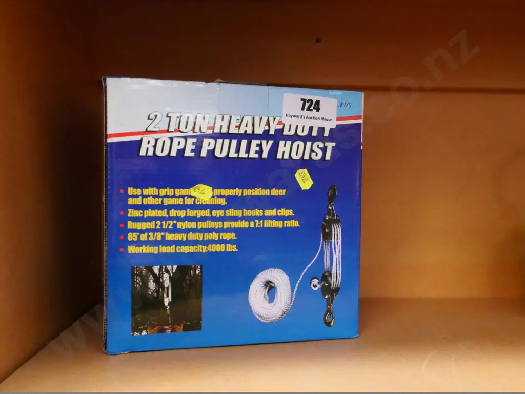 as-new 2-tonne pulley hoist Image 1++