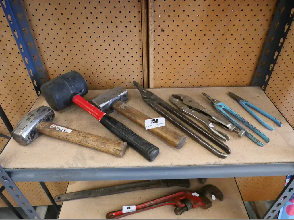 rubber mallets, tin snips and vise grips Image 1++