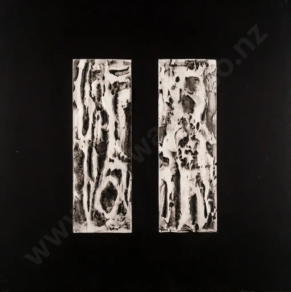 Stephen Bessant  - pair of mixed media on boards - each is H-400 W-400 Image 1++