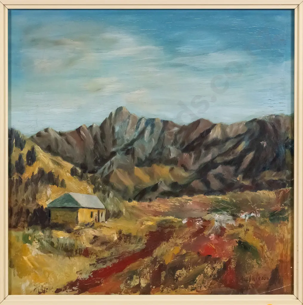 J. Macpherson 1893 - framed oil - landscape - aging to paint. H-390 W-390 Image 1++