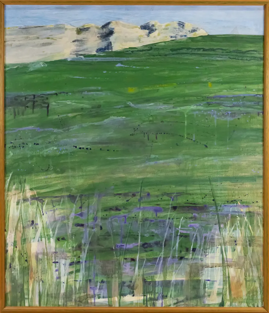 B J Thorpe 1976 - framed watercolour - landscape H-860 W-750 Image 1++