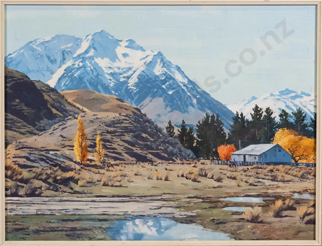 Charlton Edgar - framed oil - "Neumann Range Steeps, Hopkins Valley" H-400 W-520 Image 1++