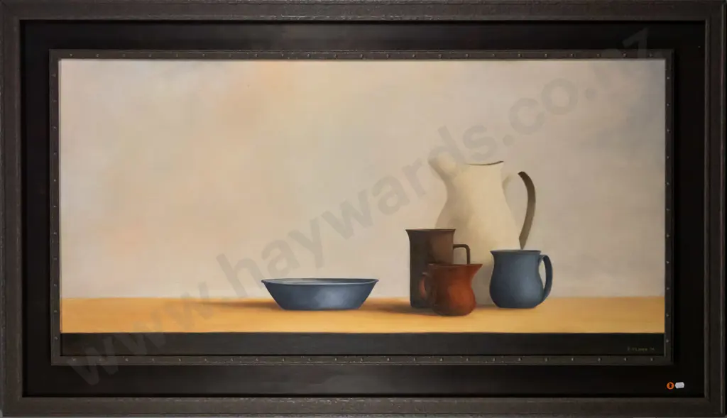 Peter McLaren '14 - framed oil - still life H-590 W-1200 Image 1++