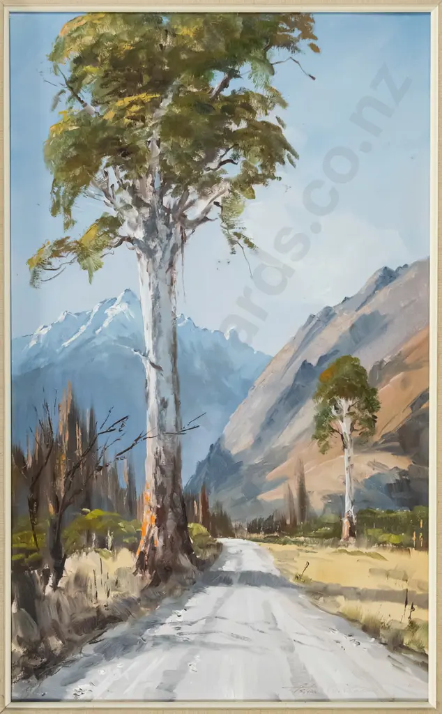 Aston Greathead - framed oil - "From Glenorchy to Queenstown" H-650 W-390 Image 1++