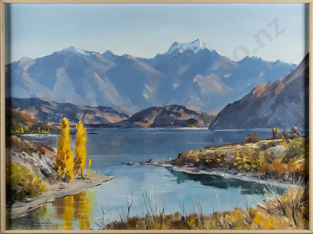 M Soper - framed oil - Lake Wanaka H-330 W-440 Image 1++