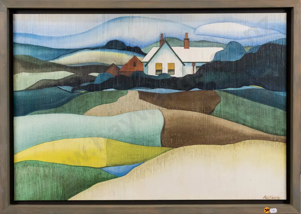 Rita Blakeley 1975 - framed oil - Arrowtown H-470 W-680 Image 1++