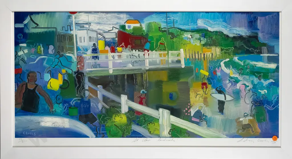 Lindsay Crooks - signed limited edition print 58/450 - "St Clair Landscape" H-350 W-720 Image 1++