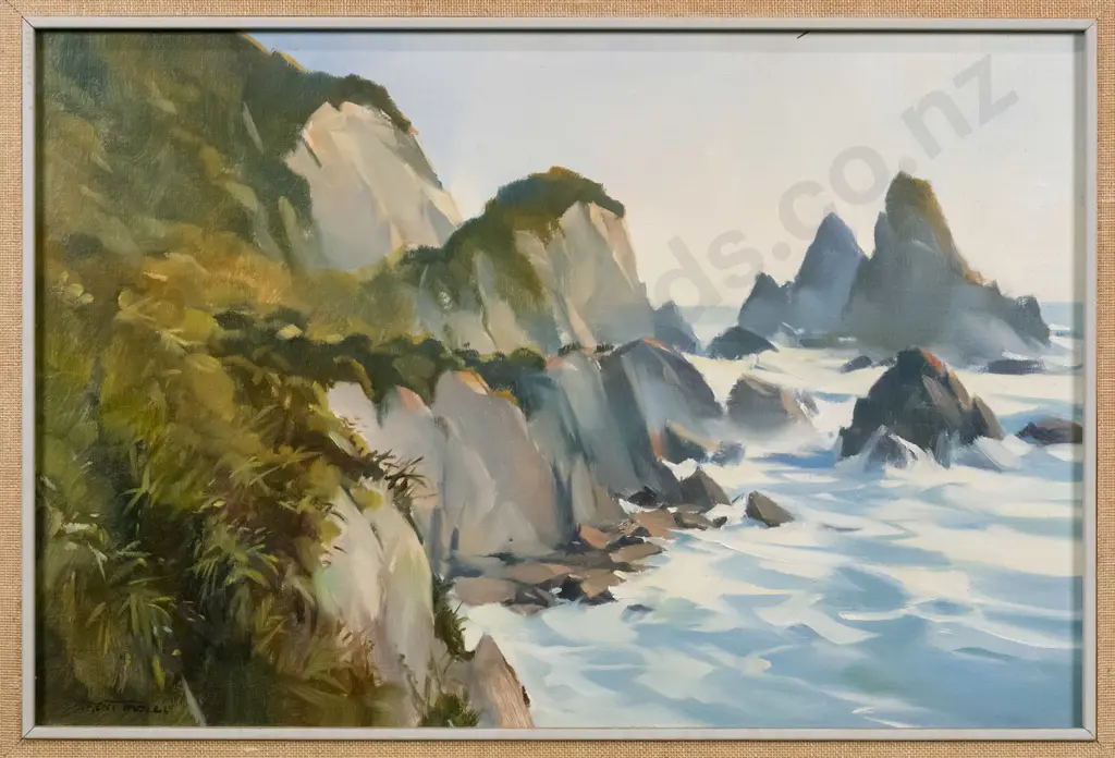 Brent Trolle - framed oil on canvas - "Sea Spray" H-290 W-440 Image 1++