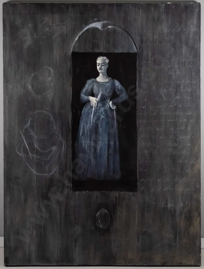 Sally Shanahan? - acrylic on boxed canvas - "No control" - H-1210 W-900 Image 1++