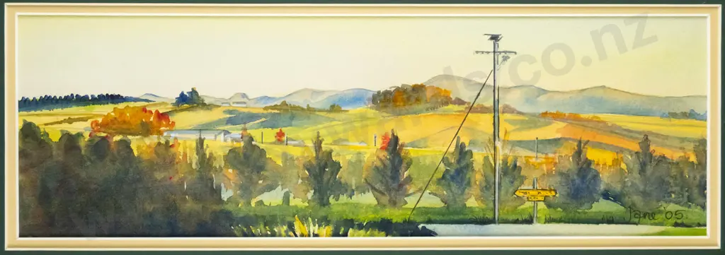 Jane '05 - framed watercolour - landscape H-110 W-350 Image 1++