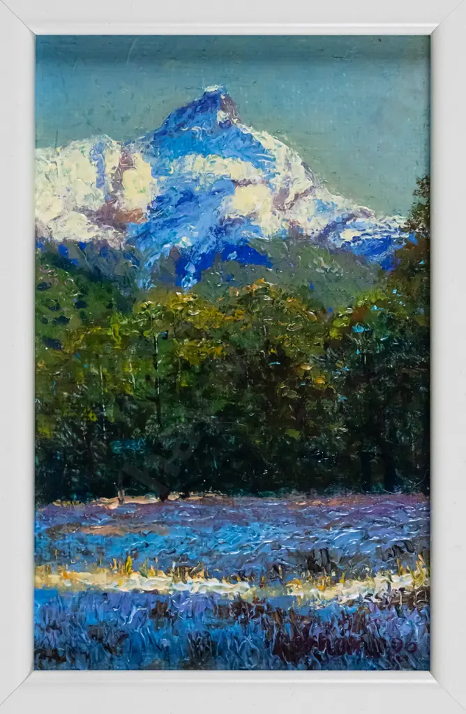 Terry Perham '06 - framed oil on canvas - "Mt Nox - Dart Valley" H-130 W-80 Image 1++
