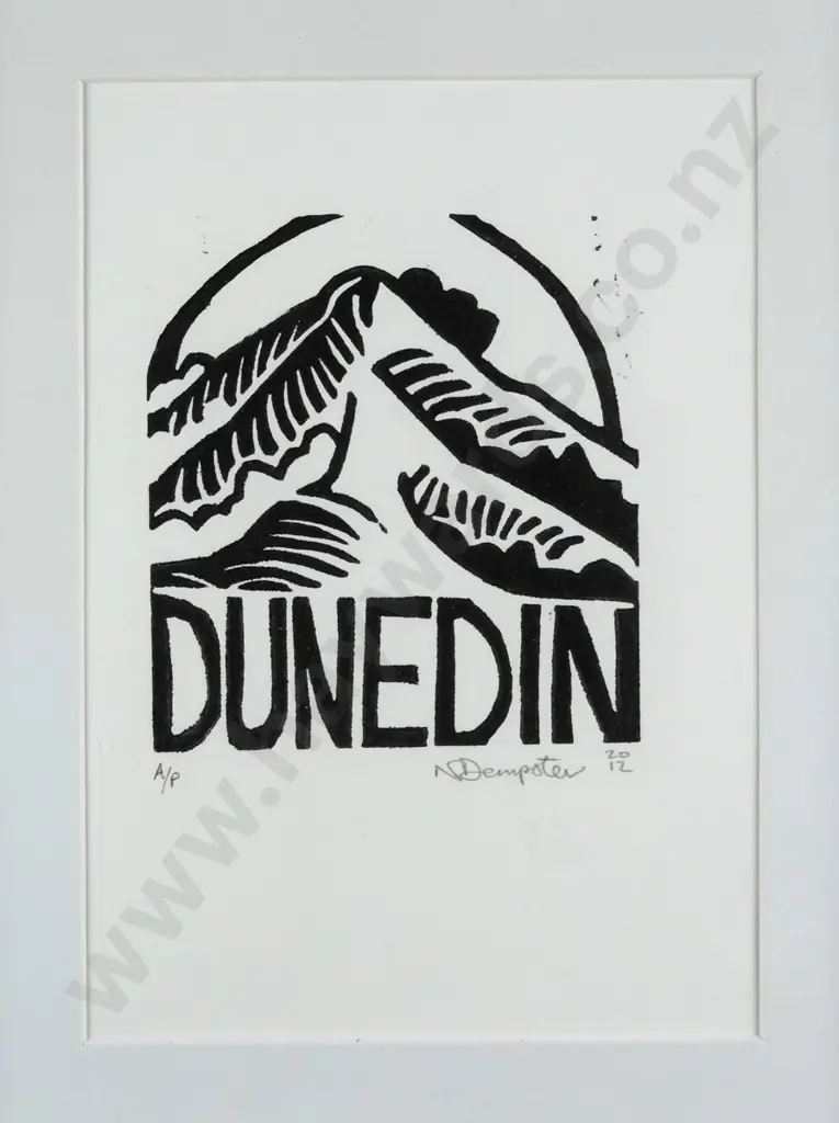 Nic Dempster 2012 - framed artist's proof - Dunedin H-110 W-90 Image 1++