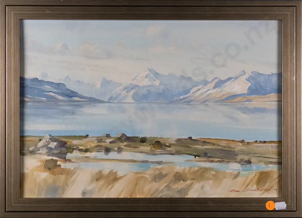 Aston Greathead - framed oil - Mt Cook/Lake Pukaki Image 1++