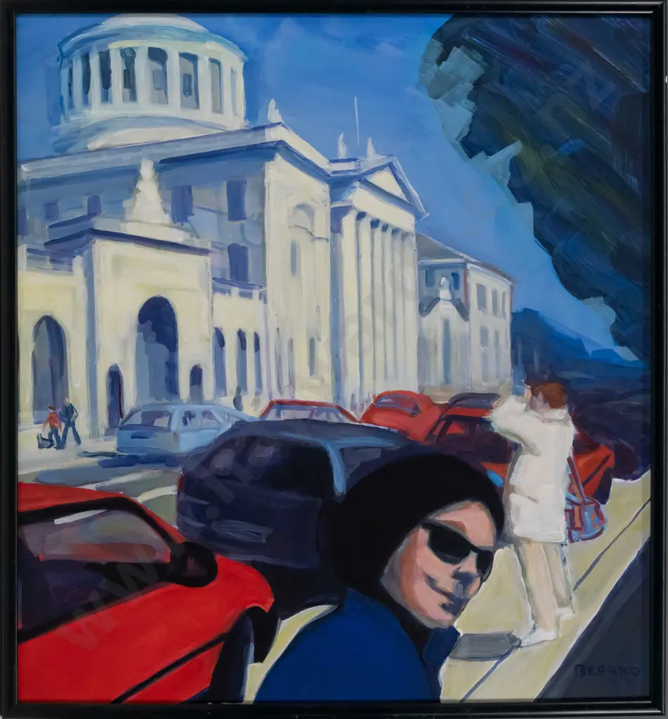 Berard - framed acrylic - street scene H-710 W-650 Image 1++