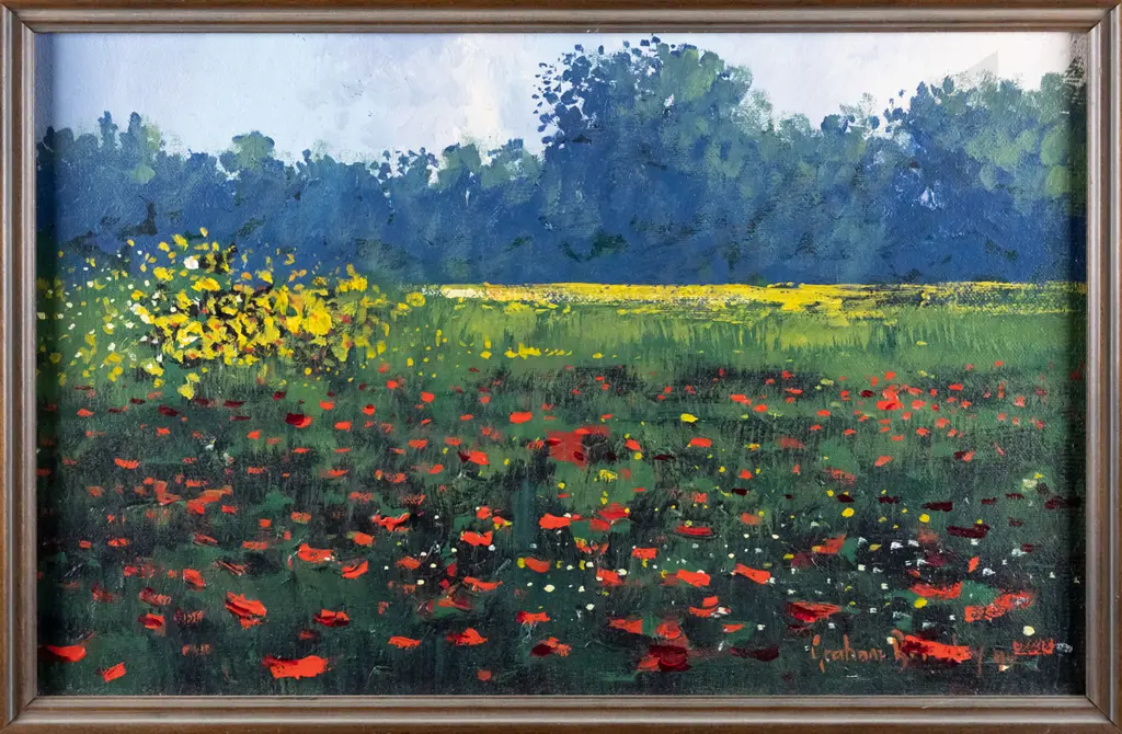 Graham Brinsley '97 - framed oil - landscape H-210 W-340 Image 1++